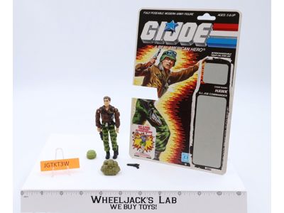 Hawk V2 100% Complete W/Cardback 1986 GI Joe ARAH Vintage Action Figure