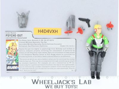 Psyche-Out V1 100% Complete G.I. Joe 1987 Hasbro Vintage Action Figure