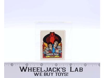 Milton Bradley Crimson Twins Collector Card Sticker GI Joe 1986 Hasbro Vintage
