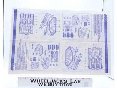 Cobra IMP 1988 ORIGINAL Instructions / Blueprints G.I. Joe Hasbro Action Figure