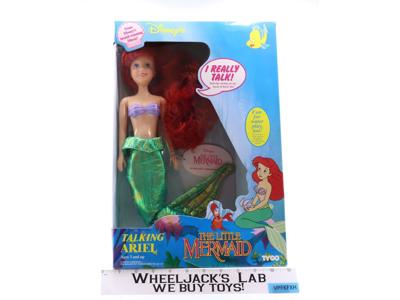 #1828 Talking Ariel Little Mermaid Disney 1991 Tyco Pull-String Doll NEW SEALED