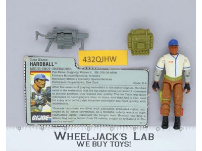 Hardball V1 100% Complete G.I. Joe 1988 Hasbro Vintage Action Figure