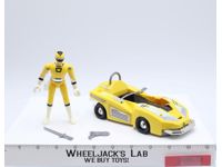 Yellow Turbo Cart W/ Ranger Power Rangers 1997 Bandai Action Figure Car