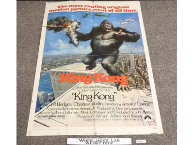 King Kong Jessica Lang John Berkey Original 1976 Movie Poster 41 x 27