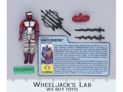 Night Creeper V1 100% Complete G.I. Joe 1990 Hasbro Vintage Action Figure