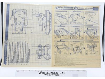Equalizer 1989 ORIGINAL Instructions/Blueprints G.I. Joe Hasbro Action Figure