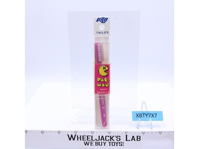 Pac-Man Soft Pink Child's Toothbrush 1981 Bally Midway Vintage NEW SEALED