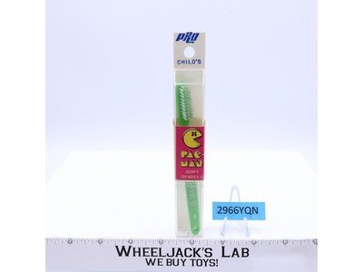 Pac-Man Soft Green Child's Toothbrush 1981 Bally Midway Vintage NEW SEALED