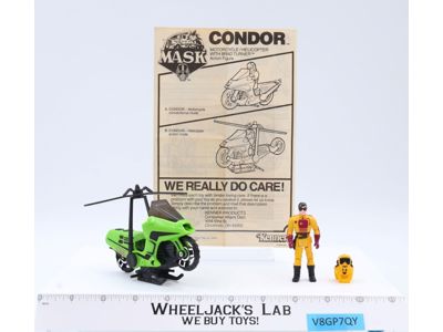 Condor W/Brad Turner 100% Complete Long Helmet M.A.S.K.1986 Kenner Vehicle