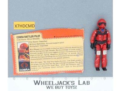 Wild Weasel V1 100% Complete G.I. Joe 1984 Hasbro Vintage Action Figure
