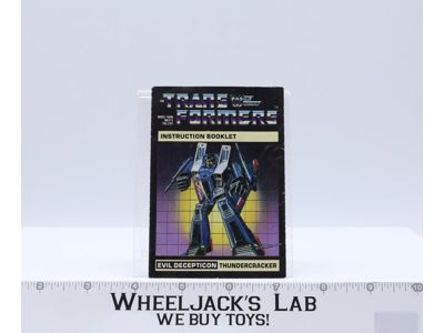 Thundercracker Instructions Manual Booklet 1984 Hasbro G1 Transformers Vintage