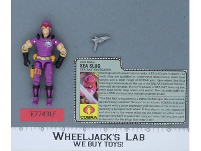Sea Slug V1 100% Complete G.I. Joe 1987 Hasbro Vintage Action Figure