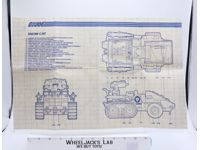 Snow Cat 1985 ORIGINAL Instructions Blueprints G.I. Joe Hasbro Action Figure
