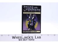 Skywarp Action Figure Instruction Manual Booklet 1984 G1 Transformers