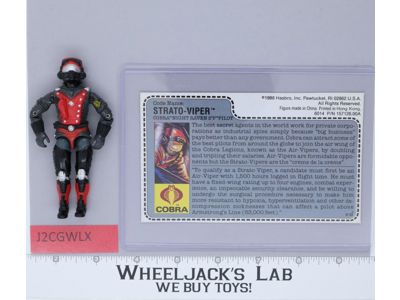 Strato-Viper V1 RED CARD BACK 100% Complete G.I. Joe 1986 Hasbro Vintage Figure