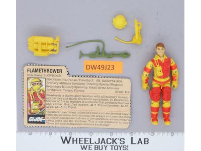 Blowtorch V1 100% Complete G.I. Joe 1984 Hasbro Vintage Action Figure