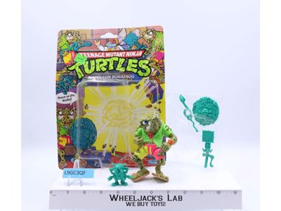 Napoleon Bonafrog w/ Cardback & Bubble 100% Complete TMNT 1990 Playmates Vintage