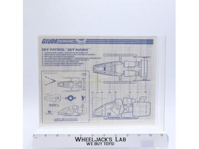 Sky Patrol Sky Hawk 1989 ORIGINAL Instructions Blueprints G.I. Joe Hasbro