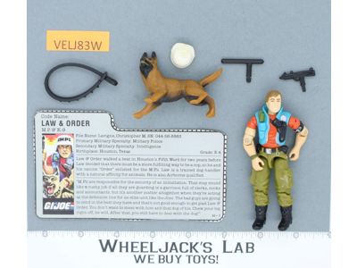 Law & Order V1 100% Complete G.I. Joe 1987 Hasbro Vintage Action Figure