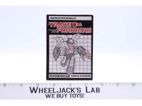 Omega Supreme Action Figure Instruction Manual 1985 Hasbro G1 Transformers