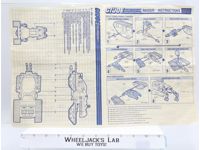 Raider 1989 ORIGINAL Instructions Blueprints G.I. Joe Hasbro Action Figure
