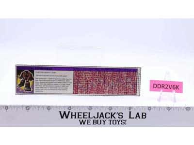 Flywheels Action Figure Tech Spec 1987 Vintage Hasbro G1 Transformers
