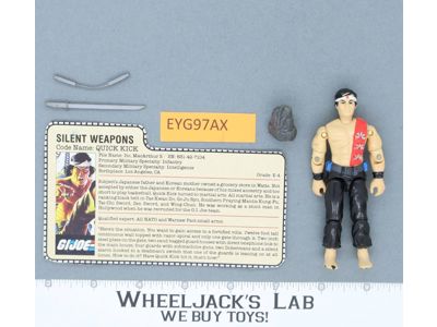 Quick Kick V1 100% Complete G.I. Joe 1985 Hasbro Vintage Action Figure