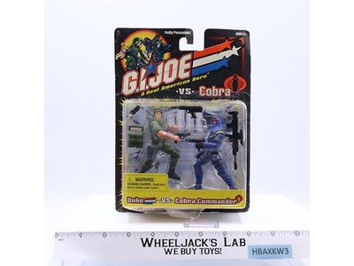GI Joe VS Cobra 2-Pack: Duke vs Cobra Commander 2001 Hasbro Figures MOSC