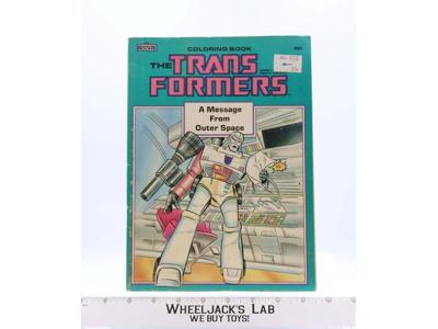 G1 Transformers A Message From Outer Space Coloring Book 1985 Vintage Hasbro
