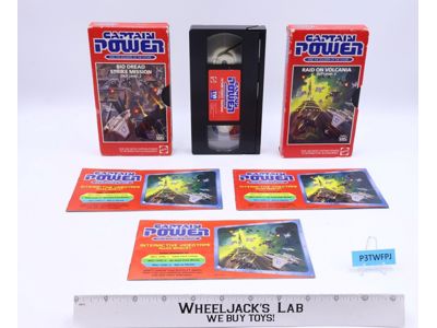 Lot of 3 Captain Power Interactive VHS Tapes 1987 Mattel Vintage