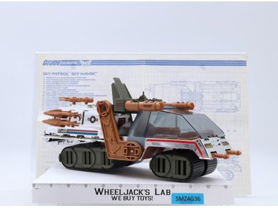 Sky Havoc 100% Complete Sky Patrol G.I. Joe 1990 Hasbro Action Figure Vehicle