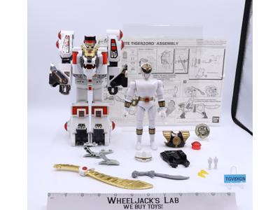 White Tigerzord MMPR Power Rangers 1994 Bandai 11" Tiger Figure Megazord WORKS!!