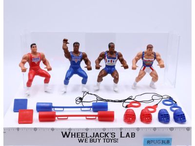 Lot of 4 American Gladiators 1991 Mattel Vintage Action Figures + Accessories