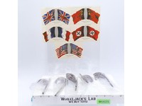 Lot of 5 Plastic Flag Poles & Flags for Toy Soldiers CTS Outdoor Accessories NEW