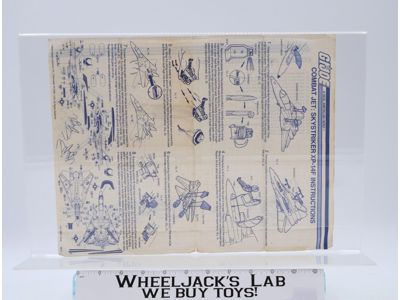 Combat Jet Skystriker (XP-14F) 1983 ORIGINAL Instructions Blueprints G.I. Joe