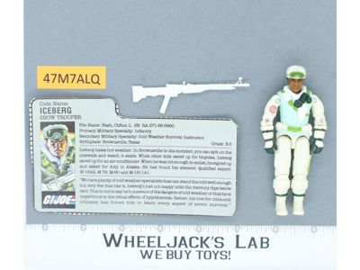 Iceberg V1 100% Complete G.I. Joe 1986 Hasbro Vintage Action Figure