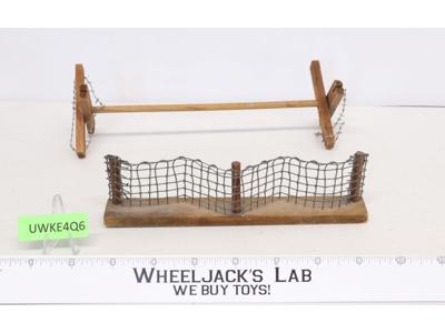 Barbed Wire Fence Pole Wood Elastolin Toy Soldiers WWI Germany Vintage