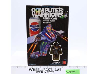 Pepsi Can W/Gridd Computer Warriors 1989 Mattel Vintage Action Figure NEW SEALED