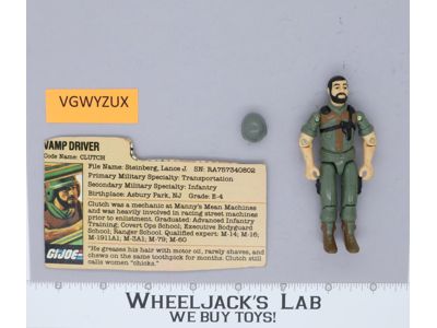 Clutch V1.5 Swivel Arms 100% Complete G.I. Joe 1983 Hasbro Vintage Action Figure
