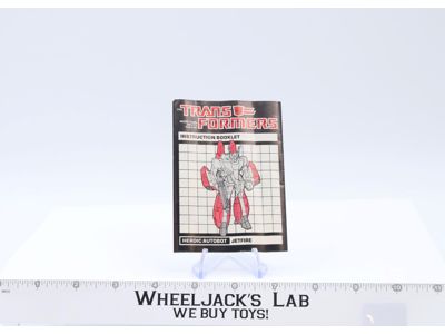 Jetfire Instructions Manual Booklet 1984 Hasbro G1 Transformers Vintage Figure