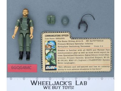Breaker V1 Straight Arm 100% Complete G.I. Joe 1982 Hasbro Vintage Action Figure