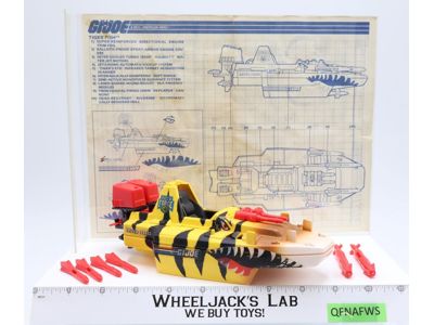 Tiger Fish 100% Complete GI Joe Tiger Force 1989 Hasbro Vehicle Action Figure