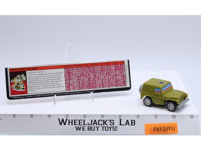Rollbar 100% Complete WORKS 1987 Vintage G1 Transformers Jeep CJ-7 Action Figure