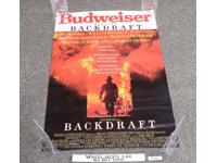 Budweiser Salutes Backdraft Kurt Russell Original 1991 Movie Poster 36 x 24