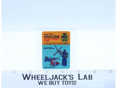 Promotional Stickers Cop-Tur Go Bots Sweepstakes Nestle Quick 1985 Tonka Toys