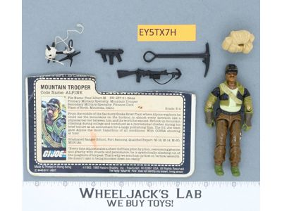 Alpine V1 100% Complete G.I. Joe 1985 Hasbro Vintage Action Figure