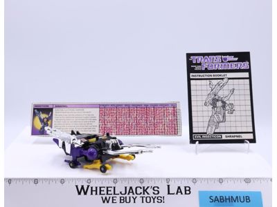 Shrapnel 100% Complete 1985 Vintage Hasbro G1 Transformers Action Figure