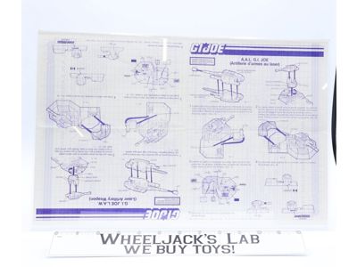 L.A.W. (Laser Artillery Weapon) 1986 ORIGINAL Instructions / Blueprints G.I. Joe