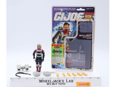 Metal-Head V1 Complete W/ Cardback 1990 G.I. Joe Hasbro Vintage Action Figure