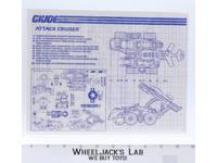 Attack Cruiser 1991 ORIGINAL Instructions/ Blueprints G.I. Joe Hasbro Vehicle